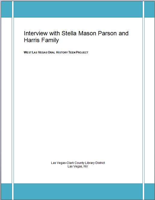 Title details for Stella Parson and Harris Family by Las Vegas - Clark County Library District - Wait list